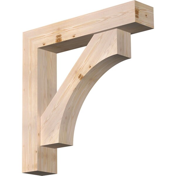 Ekena Millwork Westlake Block Smooth Bracket w/ Offset Brace, Douglas Fir, 7 1/2"W x 38"D x 38"H BKT0806X38X38WTL05SDF - main